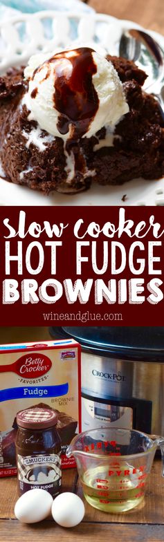 Slow Cooker Hot Fudge Brownies