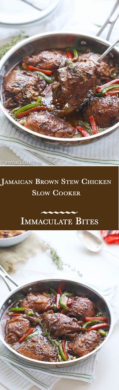 Slow Cooker Jamaican Brown Stew Chicken