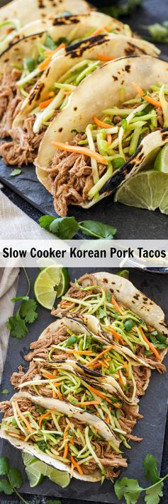 Slow Cooker Korean Pork Tacos