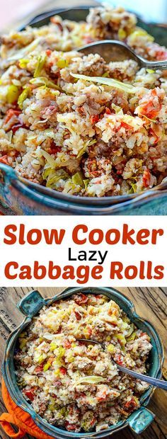 Slow Cooker Lazy Cabbage Rolls