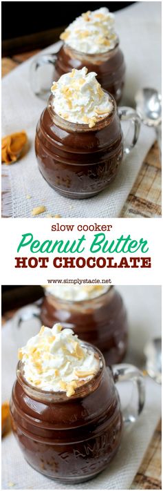 Slow Cooker Peanut Butter Hot Chocolate