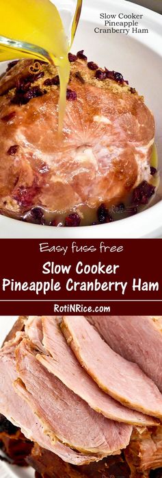 Slow Cooker Pineapple Cranberry Ham