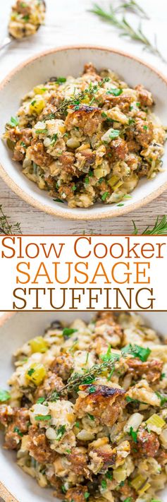 Slow Cooker Sausage Stuffing