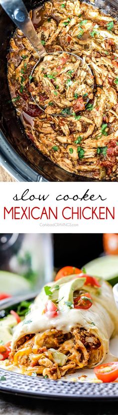 Slow Cooker Shredded Mexican Chicken