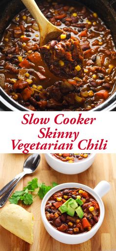 Slow Cooker Skinny Vegetarian Chili