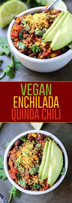Slow Cooker Vegan Enchilada Quinoa Chili
