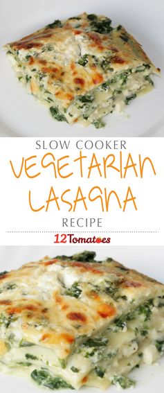 Slow Cooker Vegetarian Lasagna