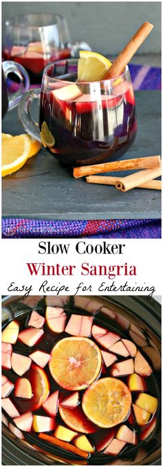 Slow Cooker Winter Sangria - An Easy recipe for Entertaining