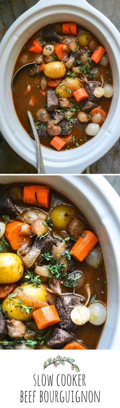 Slow Cooker/Crock Pot Beef Bourguignon