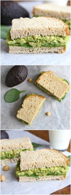 Smashed Chickpea & Avocado Salad Sandwich