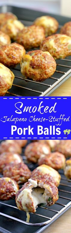 Smoked Jalapeno Cheese-Stuffed Pork Balls