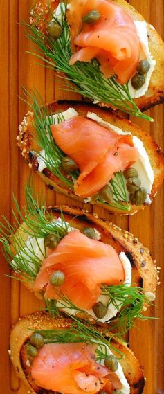 Smoked Salmon Dill and Capers Appetizer