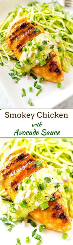 Smokey Chicken with Avocado Sauce