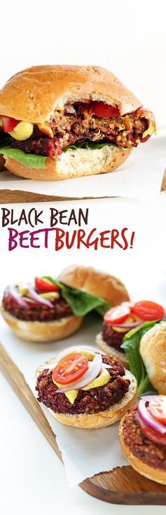 Smoky Black Bean Beet Burgers