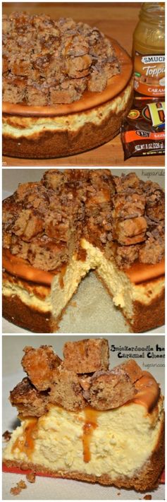 Snickerdoodle Heath Bar Caramel Cheesecake