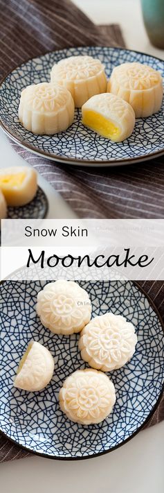 Snow Skin Mooncake-Video Recipe with Custard Filling