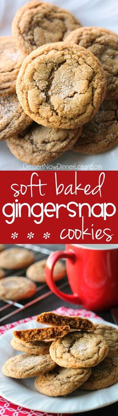 Soft Baked Gingersnap Cookies