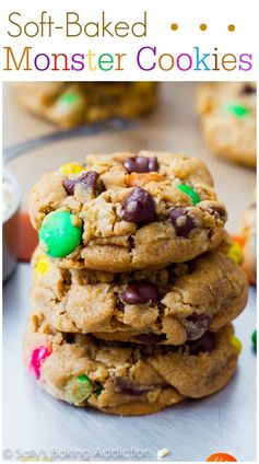 Soft-Baked Monster Cookies