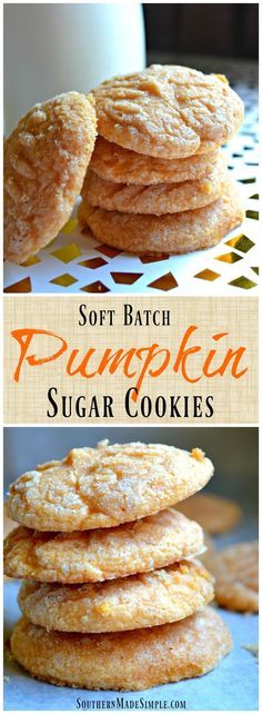 Soft Batch Pumpkin Sugar Cookies