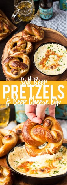 Soft Beer Pretzels with Beer Cheese Dip