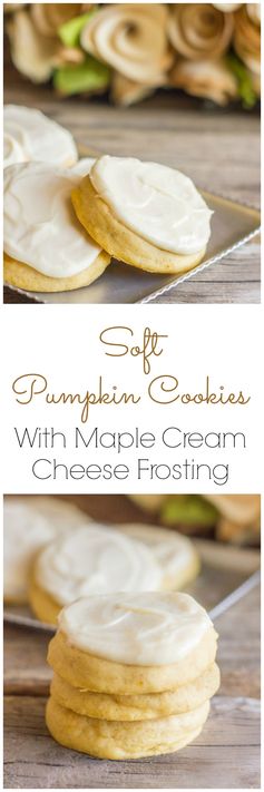 Soft Pumpkin Cookies With Maple Cream Cheese Frosting