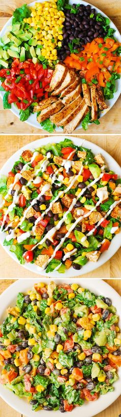 Southwestern Chopped Salad with Buttermilk Ranch Dressing