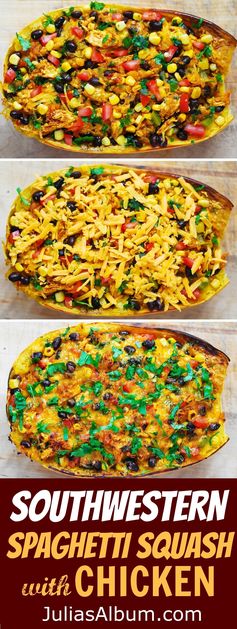 Southwestern Spaghetti Squash with Chicken