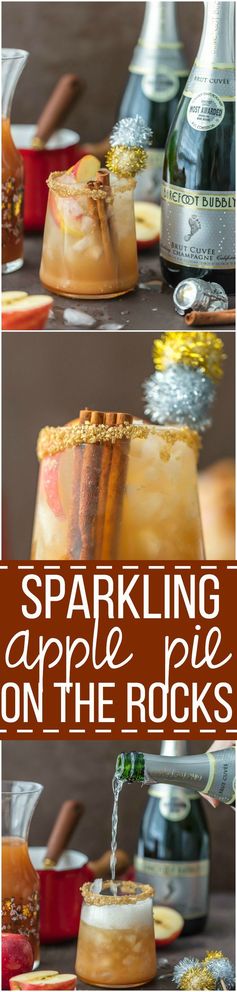 Sparkling Apple Pie on the Rocks