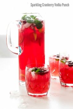 Sparkling Cranberry Vodka Punch