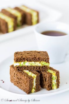 Spicy Avocado Egg Salad Tea Sandwiches