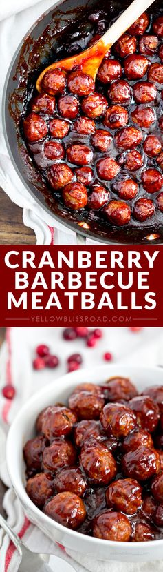 Spicy Cranberry Barbecue Meatballs