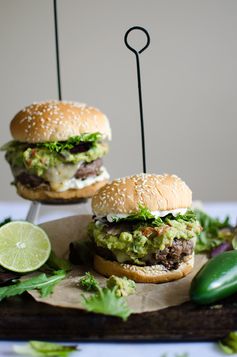 Spicy Guacamole Burger with Jalapeno Mayo