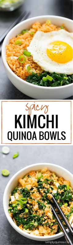 Spicy Kimchi Quinoa Bowls