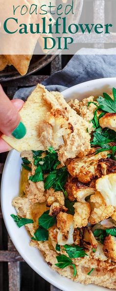 Spicy Roasted Cauliflower Tahini Dip with Turmeric and Smoked Paprika