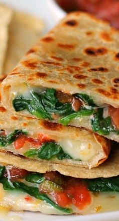 Spicy Spinach Quesadillas