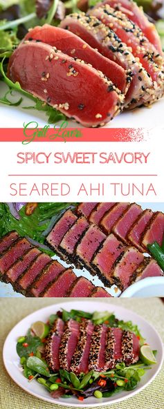 Spicy Sweet Savory Seared Ahi Tuna