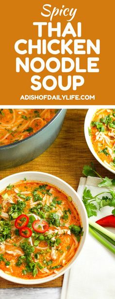 Spicy Thai Chicken Noodle Soup