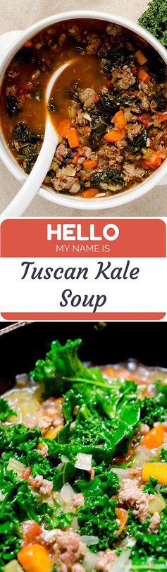 Spicy tuscan kale and sausage soup