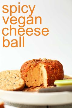 Spicy Vegan Pimento Cheese Ball