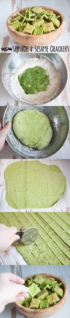 Spinach & Sesame Crackers