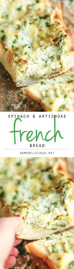 Spinach and Artichoke Dip French Bread