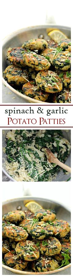 Spinach and Garlic Potato Patties