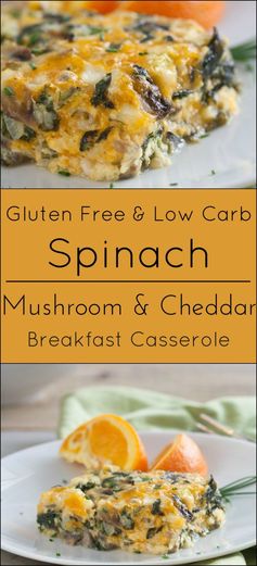 Spinach and Mushroom Breakfast Casserole