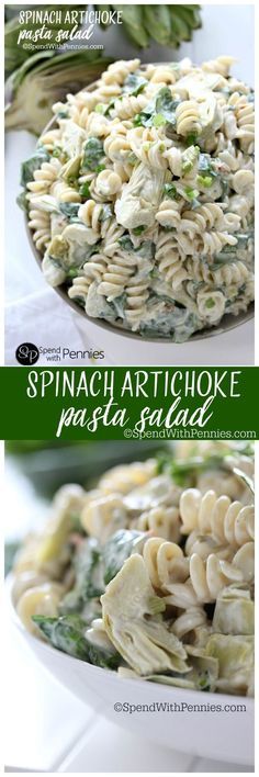 Spinach Artichoke Pasta Salad