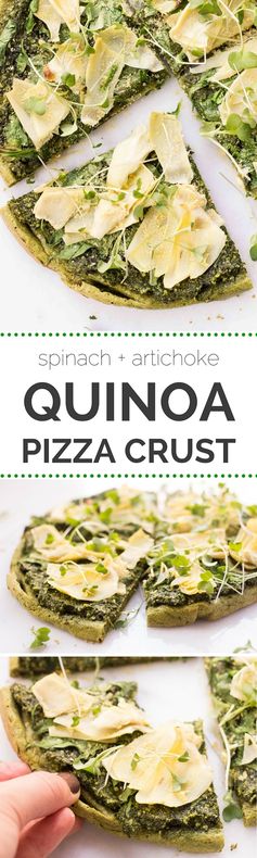 Spinach + Artichoke Quinoa Pizza Crust