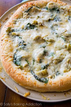 Spinach Artichoke White Cheese Pizza