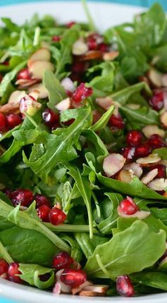 Spinach, Arugula, Almond and Pomegranate Salad