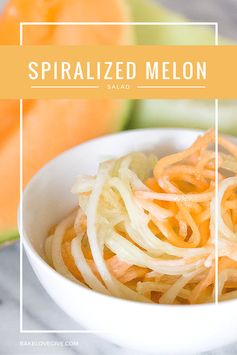 Spiralized melon salad