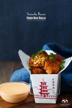 Sriracha Bacon Fried Rice Balls