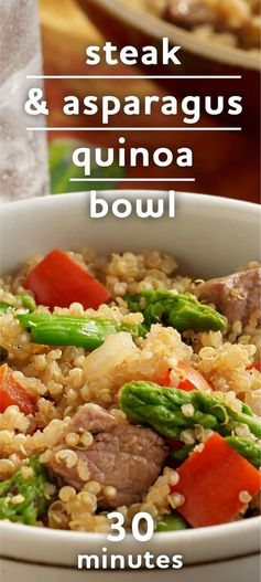 Steak and Asparagus Quinoa Bowl